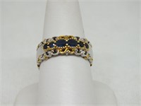STERLING SILVER GENIUINE SAPPHIRE RING