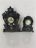 Antique Cast Iron Shelf Clocks