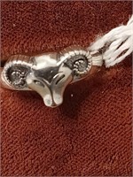 Sterling silver size 7 ring rams head.