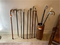 Collection of Walking Sticks & Canes