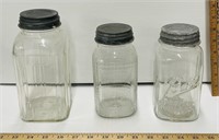 3 Antique Mason Jars