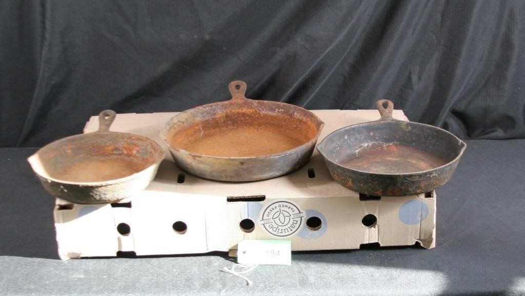 Cast Iron Skillets 8, 9, & 10 Inch