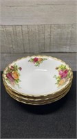 4 Royal Albert Old Country Roses Fruit Bowls