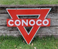 Conoco DSP triangle service station sign