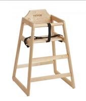 VEVOR, ADJUSTABLE WOODEN BABY HIGH CHAIR, 19.88 X