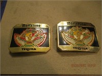 Lot of 2 Brass Montezuma Tequila