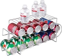 mDesign 2-Tier Metal Wire Standing Pop/Soda and Fo