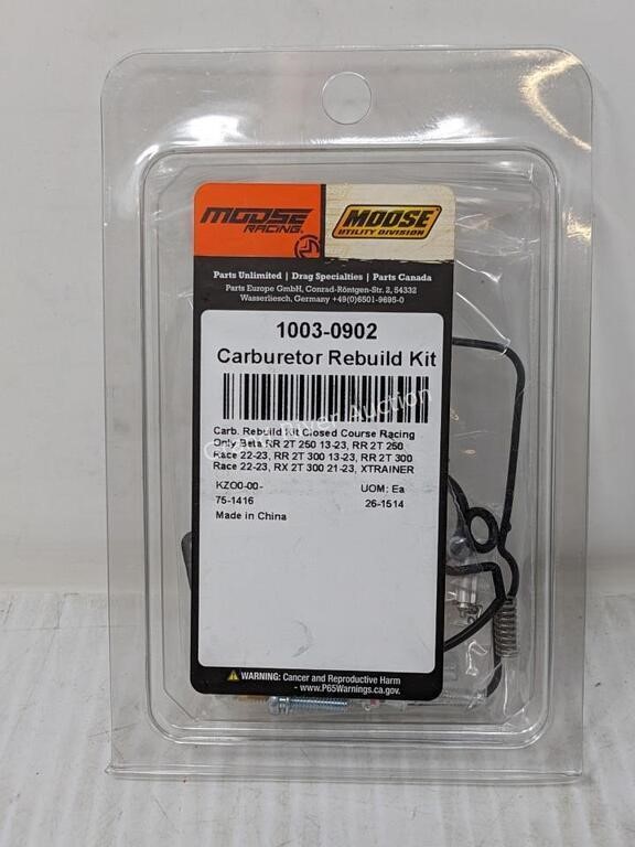 Moose Racing 1003-0902 Carburetor Rebuild Kit