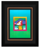 Peter Max- Original Lithograph "Sailboat East on B