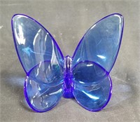 Baccarat blue crystal butterfly figurine