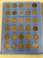Lincoln Penny collection book starting at 1941 t