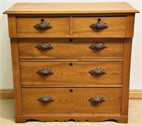 GOOD NEW BRUNSWICK ASH FIVE DRAWER CHEST