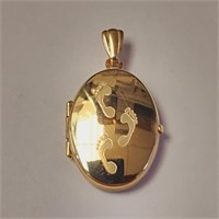 10K  Locket With Photo Compartment Pendant