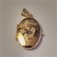 10K  Locket With Photo Compartment 1.06G Pendant