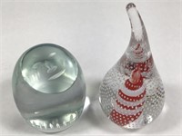 2 Art Glass Sculptures