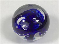 Signed Handblown Art Glass Paperweight