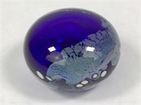 Signed Fire Fly '95 Art Glass Paperweight