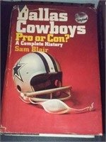 Dallas Cowboy book signed by author Sam Blair COA