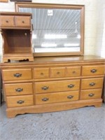 Maple Dresser w/ Mirror & Nightstand