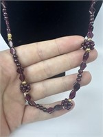 Garnet Beaded Necklace