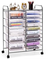 Retail$120 15 Drawer Rolling Storage Cart