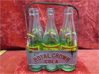 RC Royal Crown Cola Carrier & 6 Bottles.