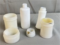 Vintage Milk Glass Jars & Bottles