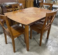 (W) Kitchen Table With 4 Chairs 48” X 36” X 30”