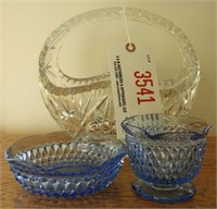 Lot #3541 - Beautiful lead crystal handled basket