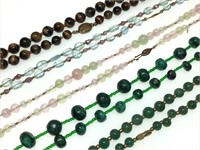 Jade Malachite Tiger's Eye & More Necklace Group