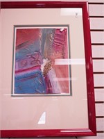 1990s abstract painting signed  Dex Verner,