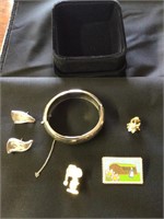 Assorted costume jewelry in jewelry box