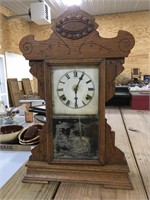 Oak Mantel Clock Works