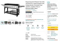 B6206  Royal Gourmet 8-Burner Gas Grill 104000 B