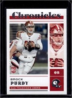 Brock Purdy ROOKIE CARD 2022 Panini Chronicles