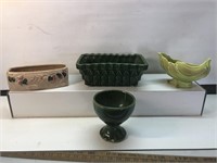 Vintage pottery planter lot mixed makers and