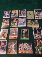 (17) Bostic Celtics Basketball Cards- Larry Bird &