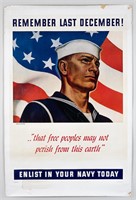 WWII NAVY WAVES ENLISTMENT POSTER