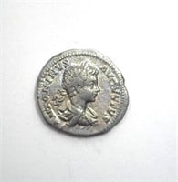 198-211 AD Caracalla As Caesar XF+ AR Denarius