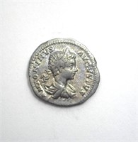 198-211 AD Caracalla As Caesar XF+ AR Denarius