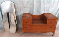 VINTAGE VANITY DRESSER & MIRROR