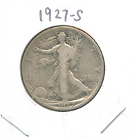 1927-S Walking Liberty Silver Half Dollar