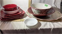 Mainstays Red Dishes, Platter, Bowls Better Homes