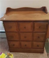 Three drawer wood stand or chest