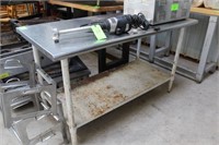 Stainless Steel Work Table, Approx. 3'H x 5'W