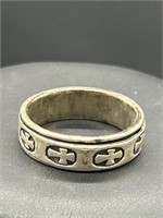 925 Silver Cross Spinner Ring, Size 13.5, 
TW 11g