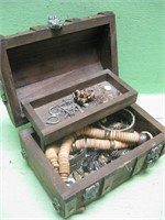 Treasure Chest Jewelry Box With Contents