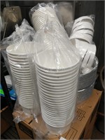 Box of New Takeout Container Lids & Take-out