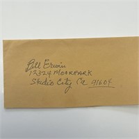 Bill Erwin addressed letter