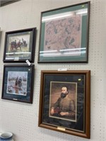 (4) Civil War Framed Prints